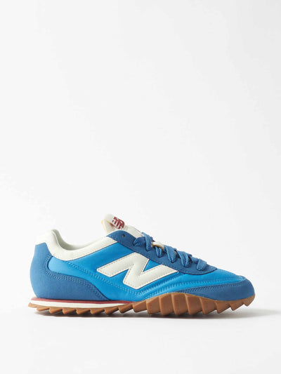 New Balance Blue suede and nylon trainers at Collagerie