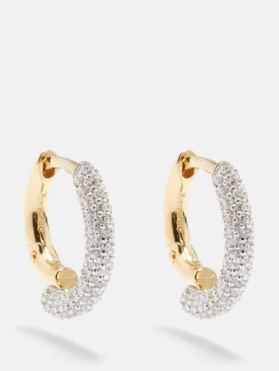 Otiumberg Crystal and 14kt gold-vermeil hoop earrings at Collagerie