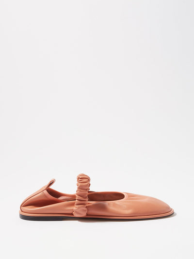 Wandler Pink leather ballet flats at Collagerie