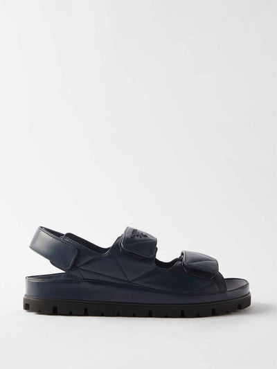 Prada Quilted leather Velcro sandals at Collagerie