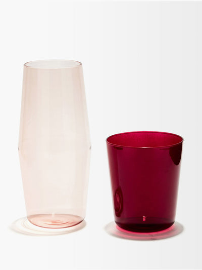 R+D.LAB Red carafe and glass set at Collagerie