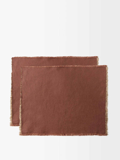 R+D.Lab Linen-hopsack placemats (set of 2) at Collagerie