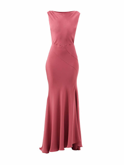 Raey Pink satin maxi dress at Collagerie