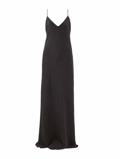 Raey V-neck silk-satin maxi dress at Collagerie