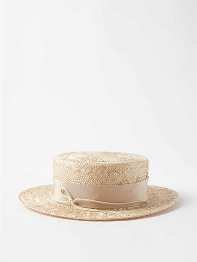 Ruslan Baginskiy Embroidered straw hat at Collagerie