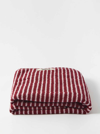 Tekla Striped organic cotton towel at Collagerie