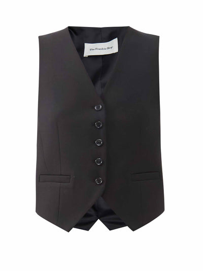 The Frankie Shop Black tailored waistcoat at Collagerie
