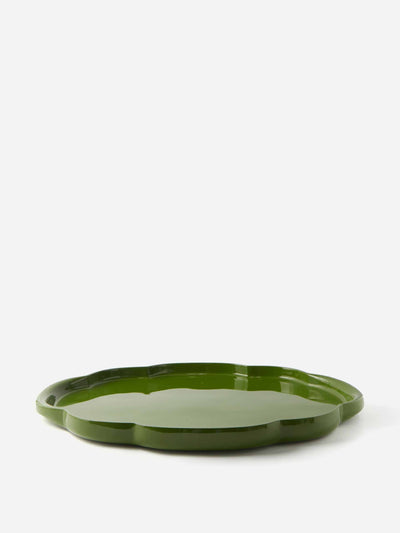 The Lacquer Company Green lacquer tray at Collagerie