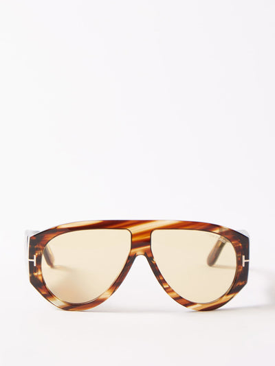 Tom Ford eyewear Bronson acetate aviator sunglasses at Collagerie