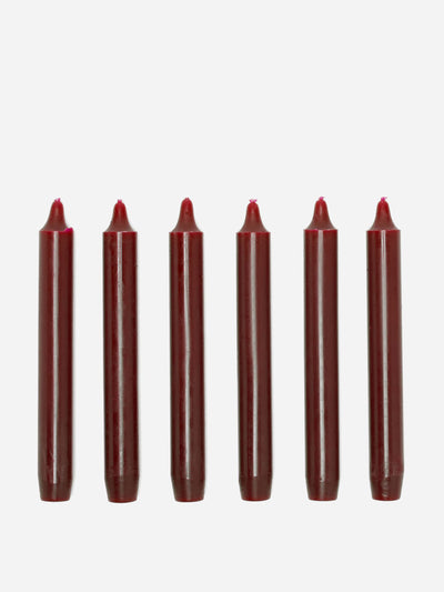 Trudon Burgundy Madeleine tapered candles (set of 6) at Collagerie