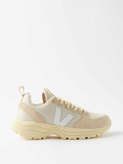 Veja Beige mesh and suede trainers at Collagerie