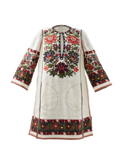 Vita Kin Tender floral-jacquard linen dress at Collagerie