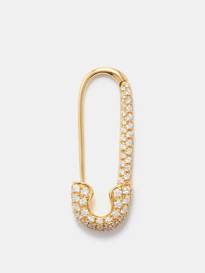 Anita Ko Safety pin gold single earring at Collagerie