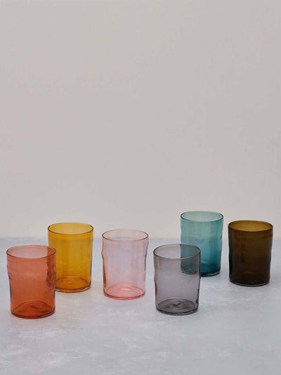 Michael Ruh Six coloured hand-blown glasses at Collagerie