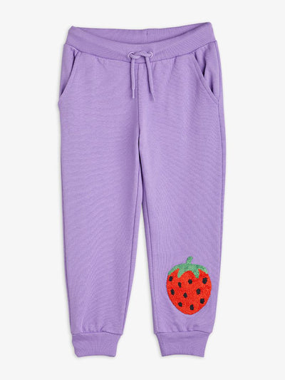 Mini Rodini Strawberry embroidered sweatpants at Collagerie