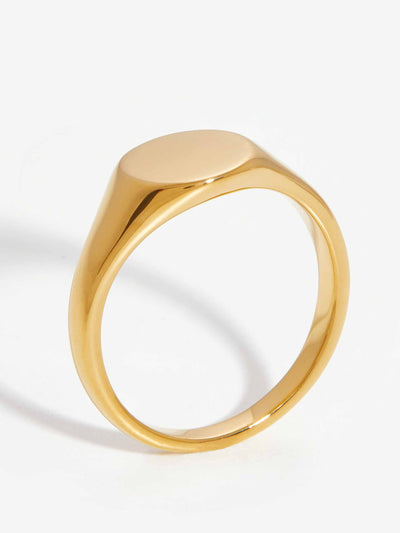 Missoma Engravable gold plated ring at Collagerie