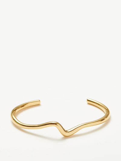 Missoma 18kt gold plated wave cuff bracelet at Collagerie