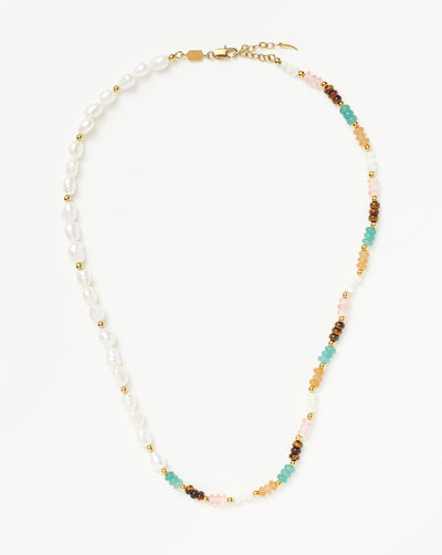 Missoma Gold and multi beaded necklace at Collagerie