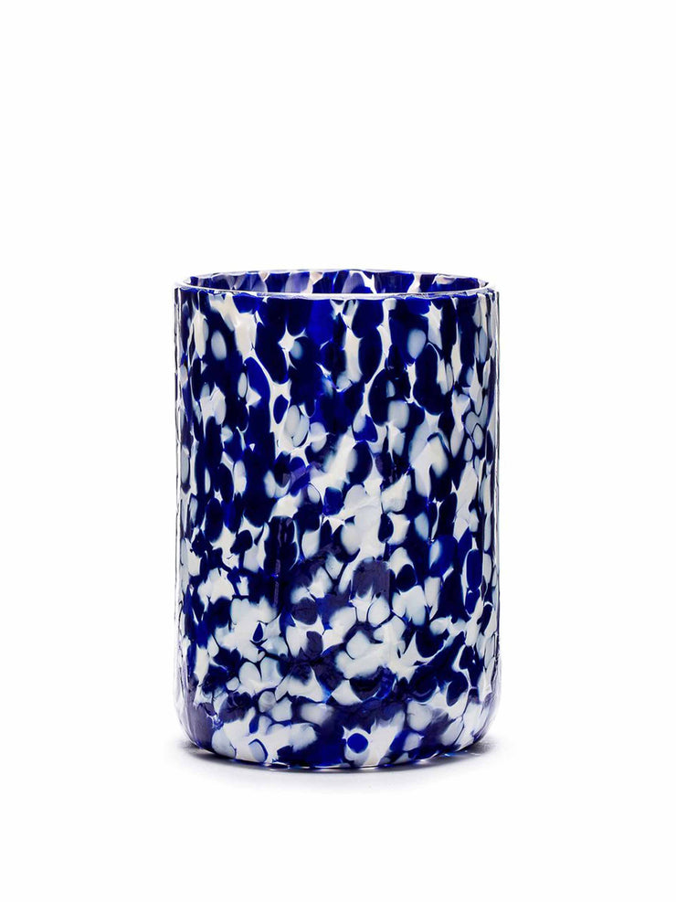 Blue and white print vase