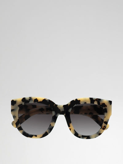 Monokel Eyewear Cleo Black/White havana sunglasses at Collagerie