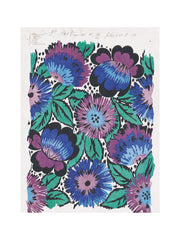 An exotic floral block-printed vintage French 1923 print of uplifting starburst blooms from Print Sisters to adorn your walls. Collagerie.com