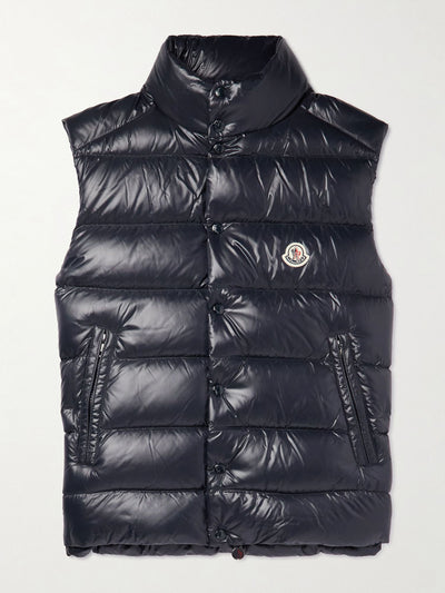Moncler Tibb logo-appliquéd quilted shell down gilet at Collagerie