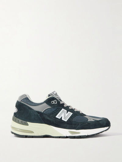 New Balance 991 Suede, mesh and leather sneakers at Collagerie