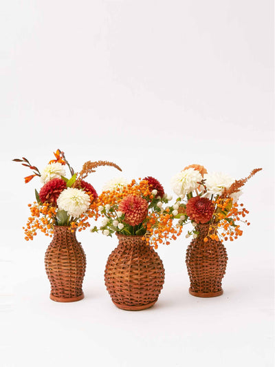 Mrs. Alice Burnt wicker vases (set of 3) at Collagerie