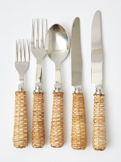 Mrs Alice Rattan cutlery (5-piece set) at Collagerie