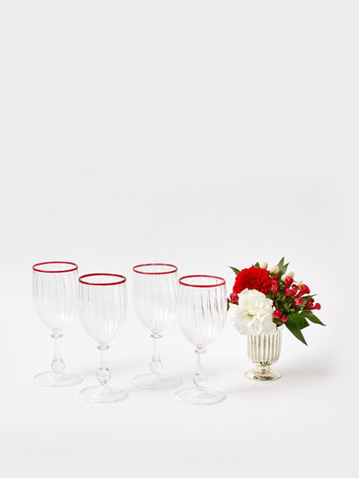 Mrs. Alice Swirled wine glasses (set of 4) at Collagerie