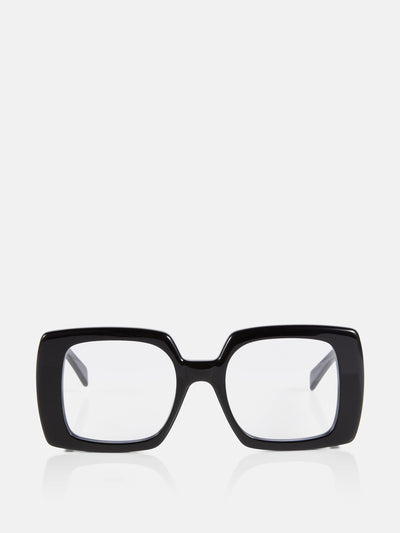 Celine Eyewear Oversized square black framed glasses at Collagerie