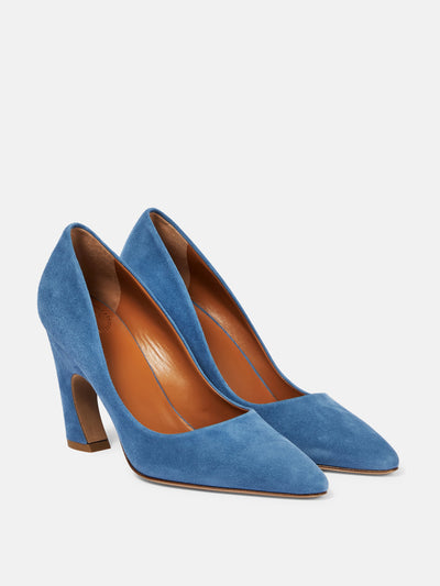 Chloé Blue suede heeled pumps at Collagerie