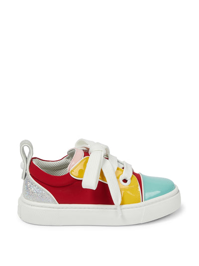 Christian Louboutin Kids Patent leather sneakers at Collagerie