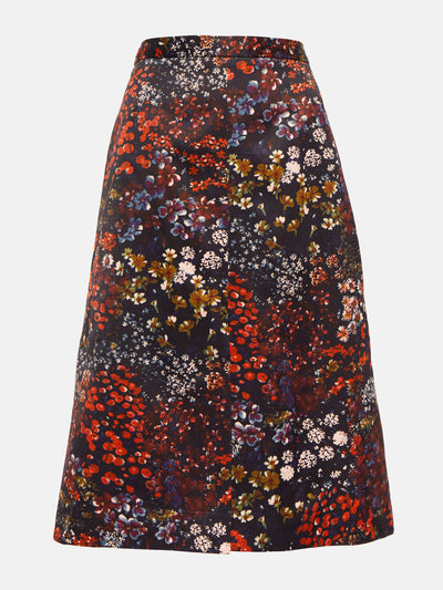 Dries Van Noten Floral print midi skirt at Collagerie