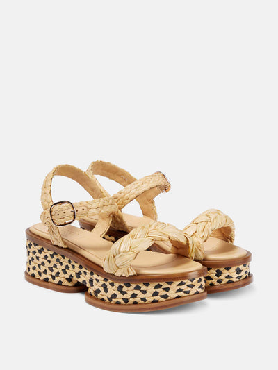 Gabriela Hearst Raffia platform sandals at Collagerie