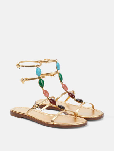 Gianvito Rossi Shanti 05 embellished leather sandals at Collagerie