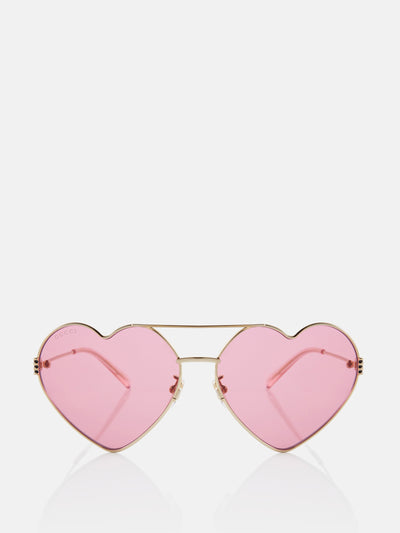 Gucci Pink heart sunglasses at Collagerie