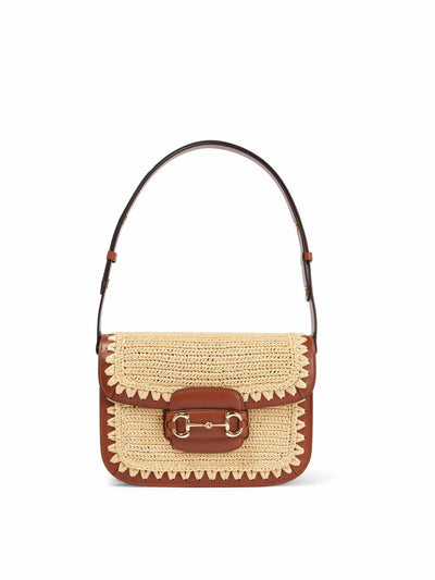 Gucci Raffia-effect shoulder bag at Collagerie