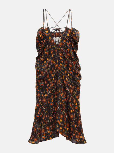 Isabel Marant Floral silk-blend minidress at Collagerie