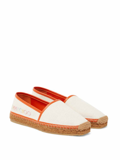 Jimmy Choo White and orange espadrilles at Collagerie