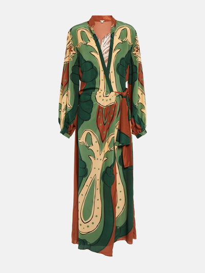 Johanna Ortiz Printed maxi wrap dress at Collagerie