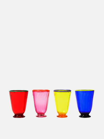 La doubleJ Rainbow glasses (set of 4) at Collagerie