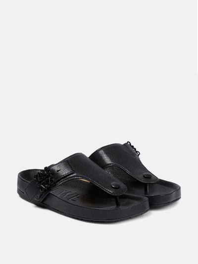 Loewe Leather thong sandals at Collagerie