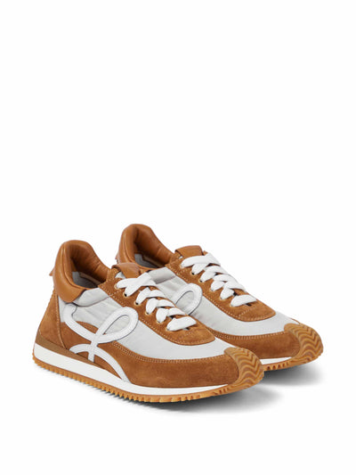 Loewe White and tan leather trainers at Collagerie