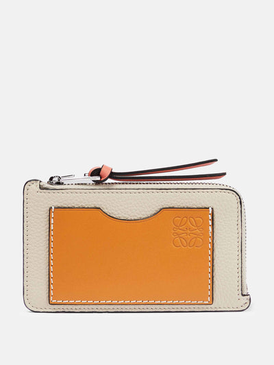 Loewe Cream and orange card holder at Collagerie
