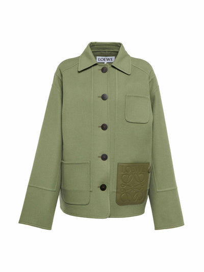 Loewe Green cashmere jacket at Collagerie