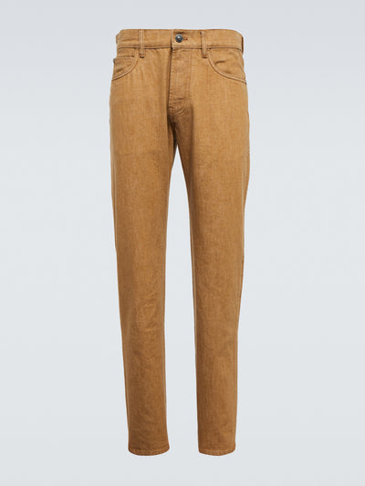Loro Piana Beige straight jeans at Collagerie
