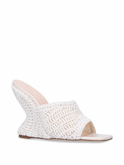 Magda Butrym Crochet and leather mules at Collagerie