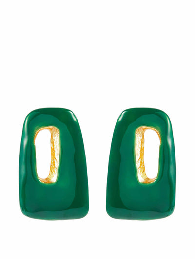 Marni Green enamel earrings at Collagerie