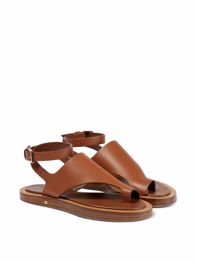 Max Mara Brown leather sandals at Collagerie